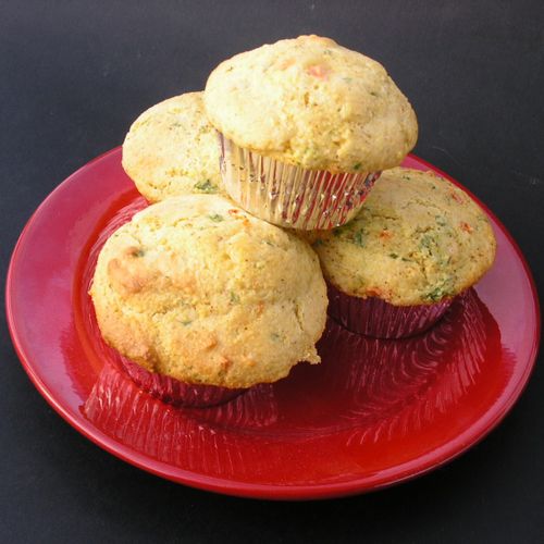 Savory Corn And Pork Cupcakes